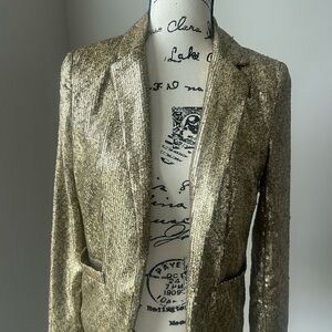 Michael Kors Gold Metallic Blazer